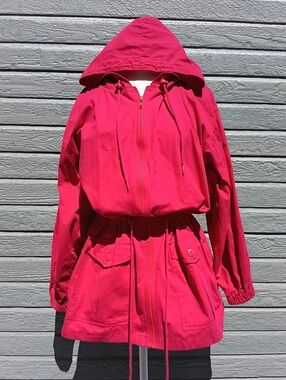 Capezio Women’s Hooded Anorak Jacket in Bright Red